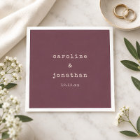 Burgundy Plum Typewriter Winter Wedding Favour