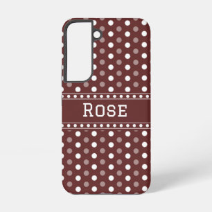 Burgundy Polka Dot Samsung Galaxy Case