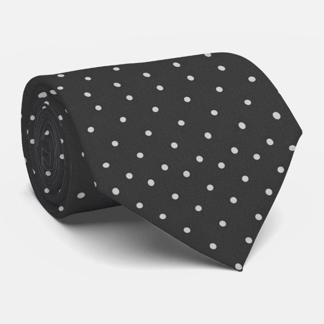 Burgundy Polka Dot Tie (Rolled)