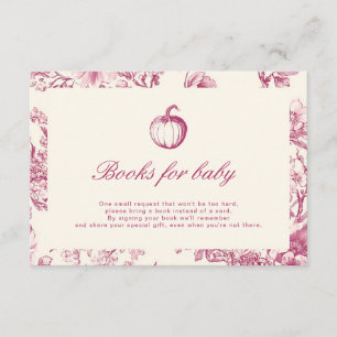 Burgundy Pumpkin Books for Baby Insert 3.5x5