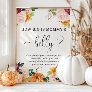 Burgundy pumpkin how big is mummy's belly game poster