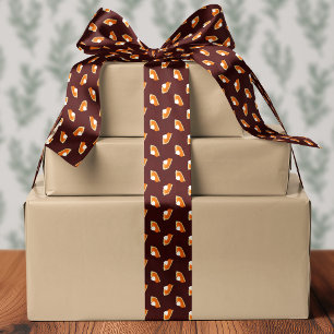 Burgundy Pumpkin Pie Thanksgiving Satin Ribbon