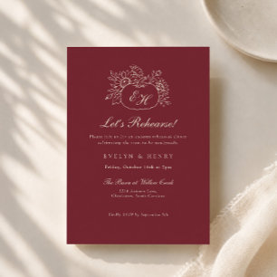 Burgundy Pumpkin Rehearsal Dinner Invitation