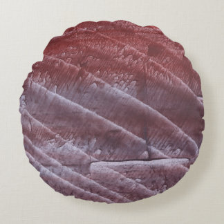 Burgundy purple painting round cushion