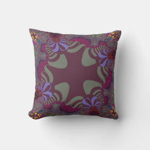 Burgundy Rainbow Cross Cushion
