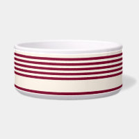 Burgundy red and beige five stripe pattern