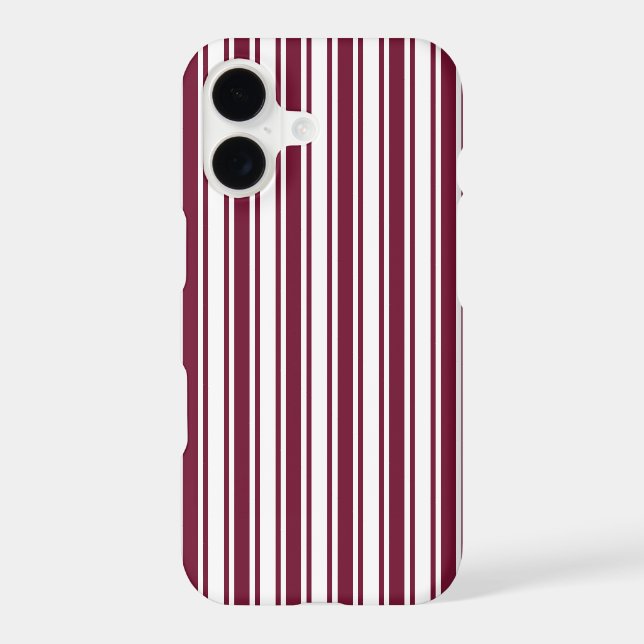 Burgundy red and white candy stripes (Back)