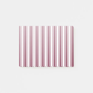 Burgundy red and white candy stripes post-it notes