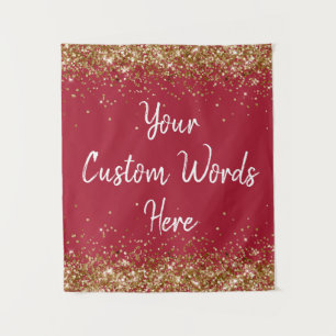 Burgundy Red Backdrop Birthday Party Photo Booth Tapestry