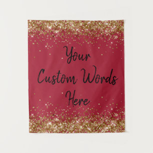 Burgundy Red Backdrop Birthday Party Photo Booth Tapestry