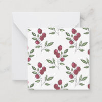 Burgundy Red Berries Pattern