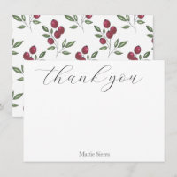Burgundy Red Berries Pattern