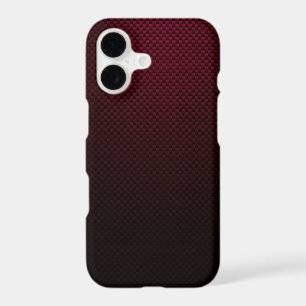 Burgundy red black carbon fibre patterned