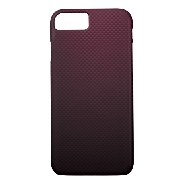 Burgundy red black carbon fibre patterned Case-Mate iPhone case (Back)