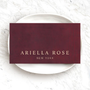 Burgundy Red   Business Card