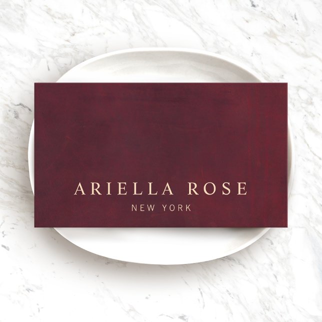 Burgundy Red   Business Card (Creator Uploaded)