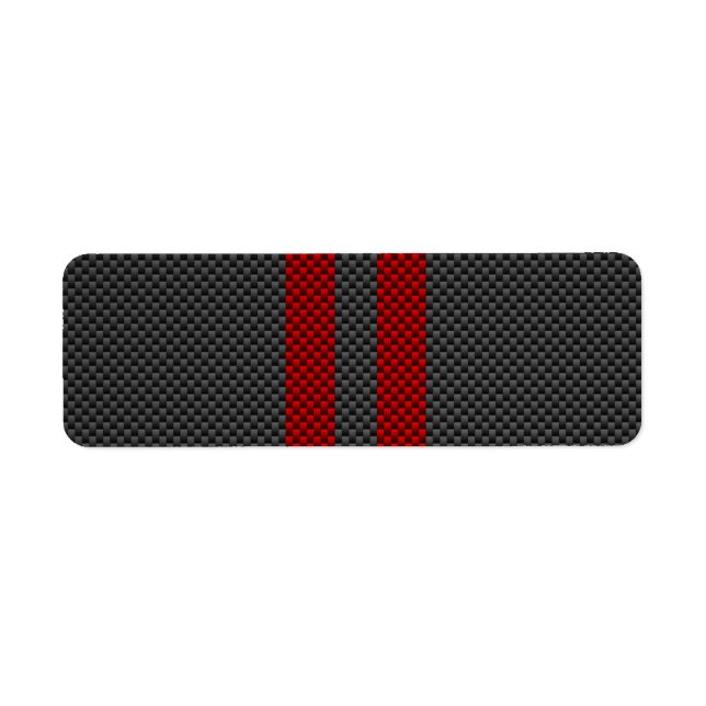 Burgundy Red Carbon Fibre Style Racing Stripes (Front)