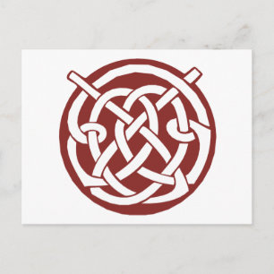 Burgundy Red Celtic Knotwork Postcard