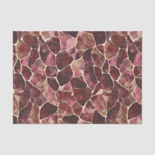 Burgundy Red Chic Abstract Bridal Shower Tissue Paper