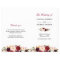 Burgundy Red Chic Floral Folded Wedding Program