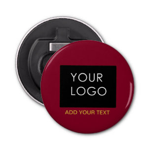 Burgundy Red Customisable Business Add Your Logo Bottle Opener