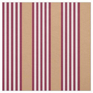 Burgundy red five stripes pattern fabric