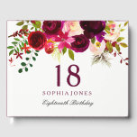 Burgundy Red Floral Boho 18th Birthday Party Guest Book<br><div class="desc">Burgundy Red Floral Boho 18th Birthday Party Guest Book

For matching set see Niche and Nest Store</div>