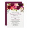 Burgundy Red Floral Boho Engagement Party Invite