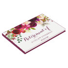 Burgundy Red Floral Boho Retirement Party