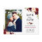 Burgundy Red Floral Chic Save the Date Photo