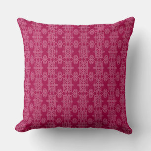 Burgundy Red Geometric Shape Pattern Cushion