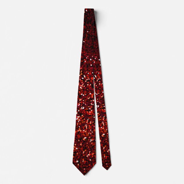 Burgundy Red Maroon Glitter Sparkly Wedding Tie (Front)