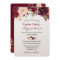 Burgundy Red Marsala Floral Chic Fall Wedding
