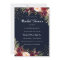 Burgundy Red Navy floral Gold Bridal Shower