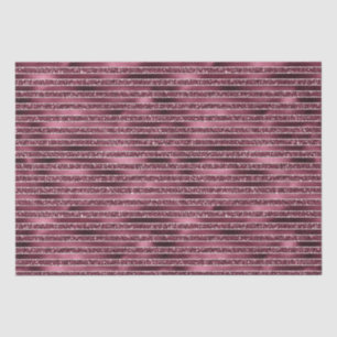 Burgundy Red Pink Rose Gold Glitter Stripes Tissue Paper