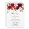 Burgundy Red Purple Floral Boho Wedding Invitation