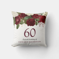 Burgundy Red Rose 60th Birthday Gift