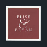 Burgundy Red Simple Modern Elegant Wedding Napkin<br><div class="desc">Burgundy Red Simple Modern Elegant Wedding Napkin
See matching collection on page or in our store</div>