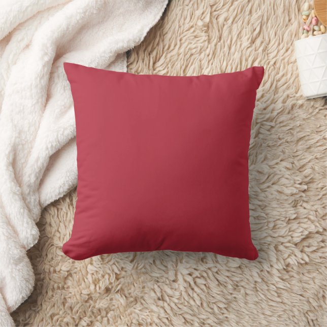 Burgundy red solid colour cushion (Blanket)
