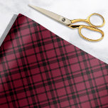 Burgundy Red Tartan Plaid Holiday Wrapping Paper<br><div class="desc">This festive holiday wrapping paper design features a classic yet modern burgundy / wine red and black Scottish tartan plaid patterned background. The background color can be customized to any other color you prefer.</div>