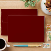 Burgundy Red  wedding Envelope 