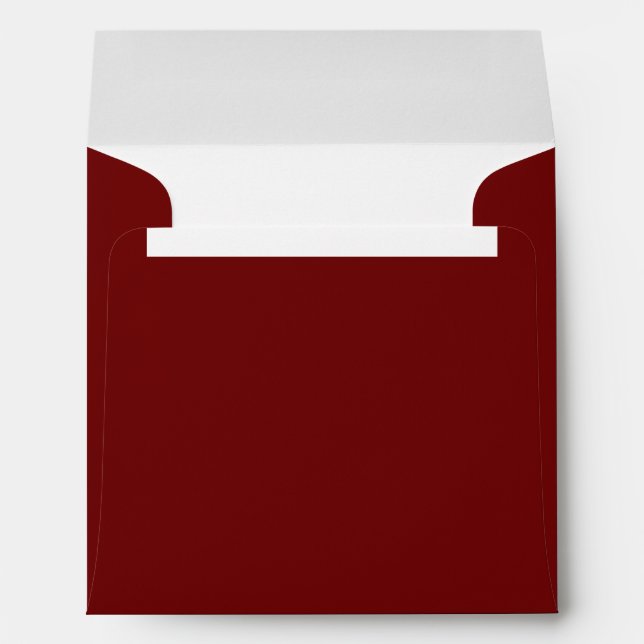 Burgundy red wedding invitation envelope (Back (Bottom))