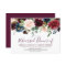 Burgundy Red Wine Navy Flowers Rehearsal Dinner