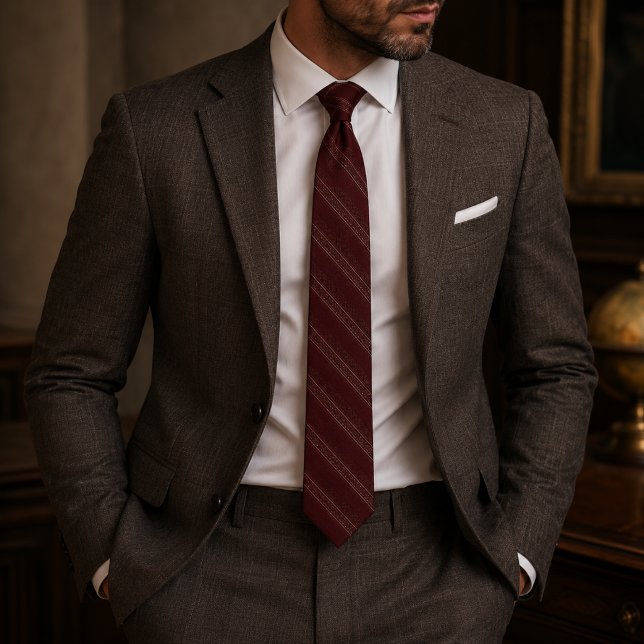 Burgundy Regency Stripe Tie (Creator Uploaded)