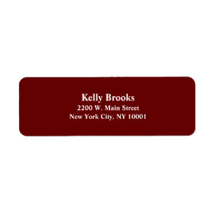Burgundy Return Address Labels