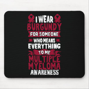 Burgundy Ribbon - Blood Cancer Awareness Mouse Pad