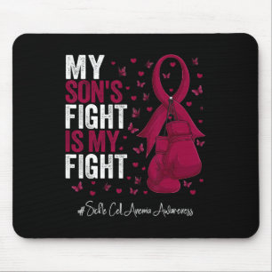 Burgundy Ribbon Son Sickle Cell Anaemia Awareness Mouse Pad
