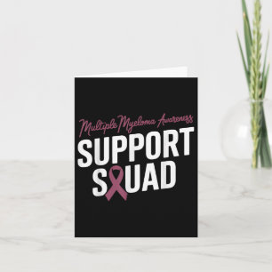 Burgundy Ribbon Support Squad For Multiple Myeloma Card