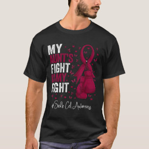 Burgundy Ribbon Survivor Aunt Sickle Cell Awarenes T-Shirt