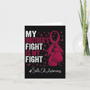 Burgundy Ribbon Survivor Brother Sickle Cell Aware Card